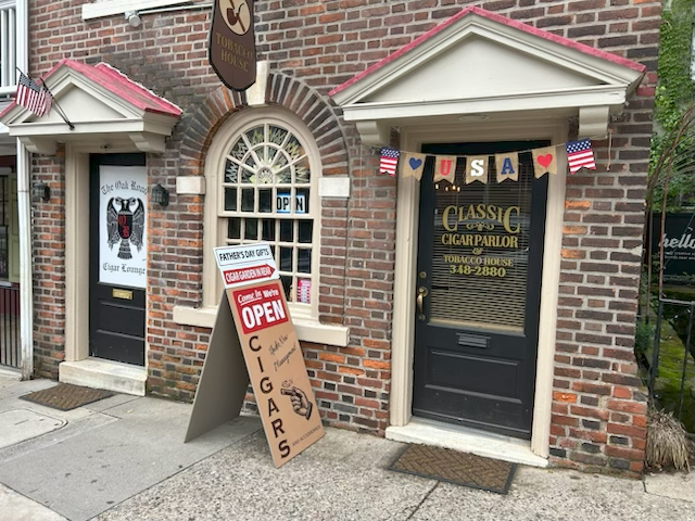 The Oak Room entrance beside the parlor on North Main Street